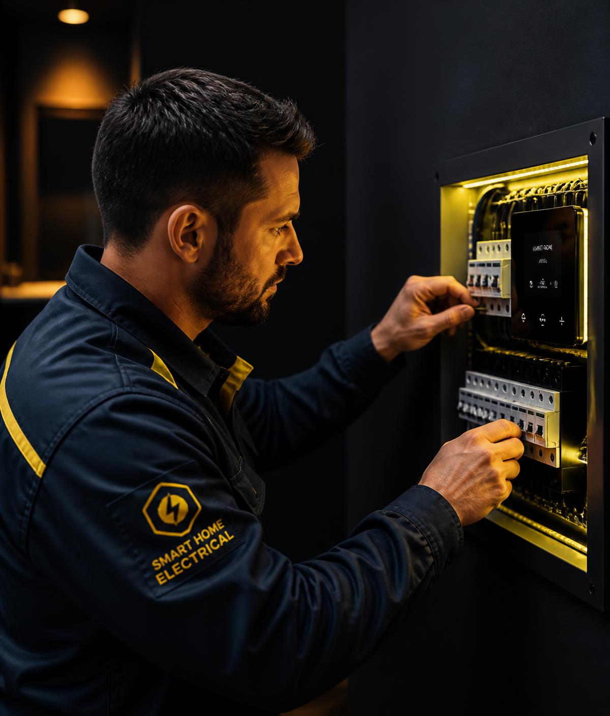 Elektryk 10AMPER przy pracy